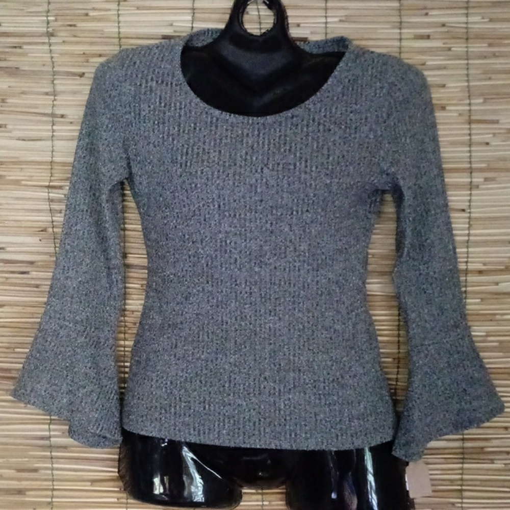 Banana Lemon gray blouse sz Small